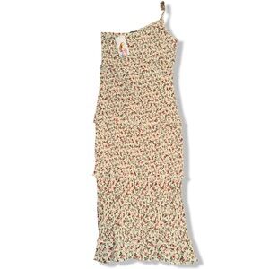 Pretty Garden Maxi Single Strap Dress M Flowered Pattern